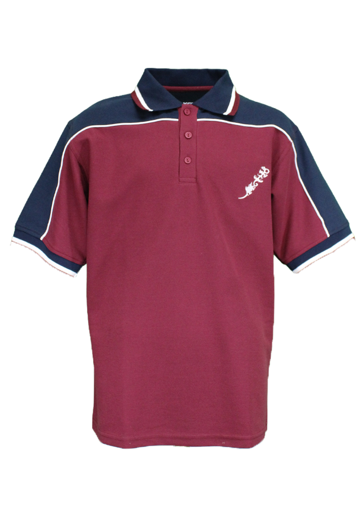 Pleasant Point Primary Junior Polo Navy/Maroon/White