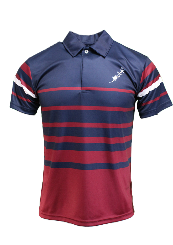 Pleasant Point Primary Senior Polo Navy/Maroon/White"Summer weight"